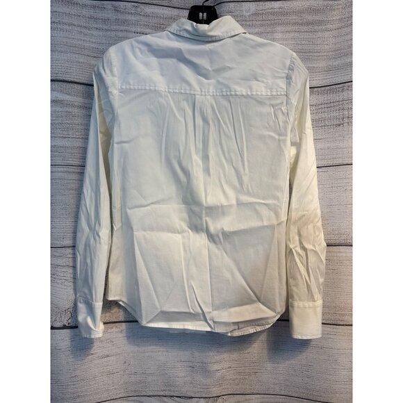 Milly White Button-Down Shirt Size 2 - Picture 3 of 4